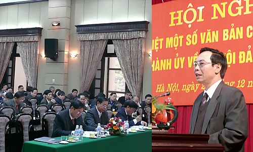 Hội nghị quán triệt một số văn bản của Trung ương và Thành uỷ Hà Nội về đại hội đảng bộ các cấp